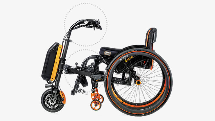 Empulse F55 un fauteuil roulant à repose-pieds escamotables