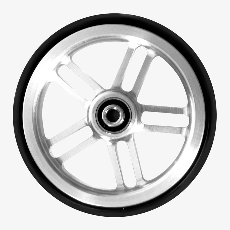 Roue avant bandage dur - jante aluminium 
